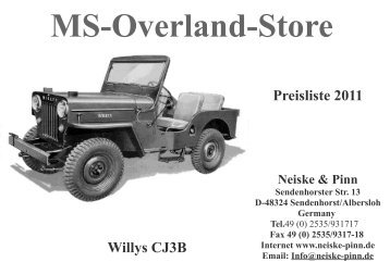 Preisliste 2011 Willys CJ3B - MS-Overland-Store