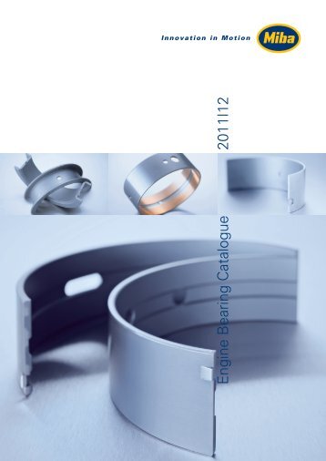 Engine Bearing Catalogue 2011I12 - Miba