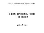 Sitten, Bräuche, Feste - eine Einleitung