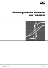 Weichmagnetische Werkstoffe - VACUUMSCHMELZE GmbH & Co ...
