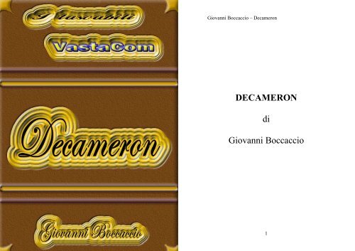 DECAMERON di Giovanni Boccaccio - Vastacom.org