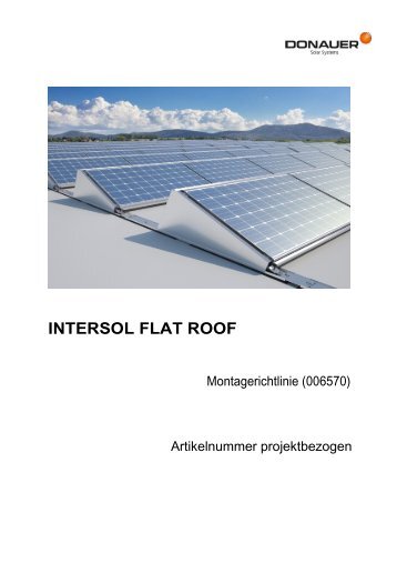 Montageanleitung Flat Roof - Donauer Solartechnik Vertriebs GmbH