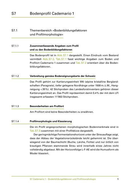 S7 Bodenprofil Cademario 1 - hep verlag