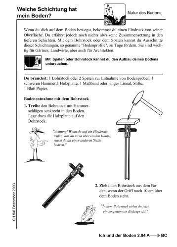 Welche Schichtung hat mein Boden?