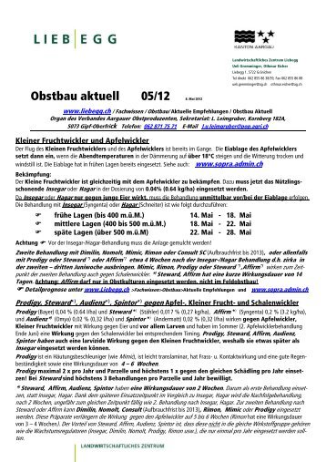 Obstbau aktuell 05/12 - Liebegg