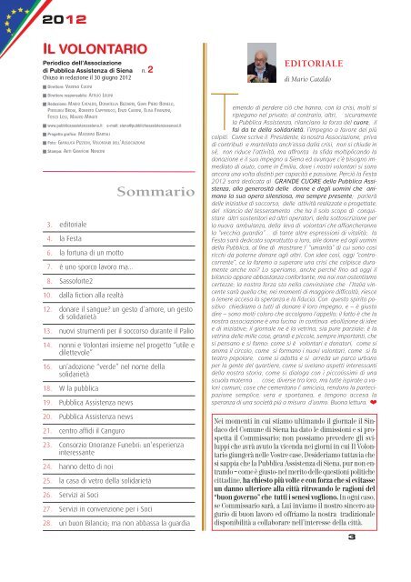 ilVolontario giugno 2012.pdf - Pubblica Assistenza Siena