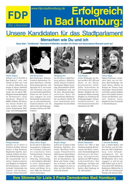 Erfolgreich in Bad Homburg: - FDP Bad Homburg