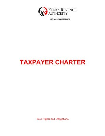 TAXPAYER CHARTER - Kenya Revenue Authority