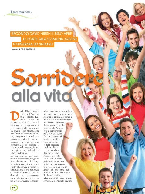 Sorridere alla vita - Shiatsu in rete