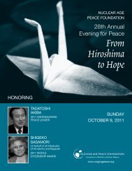 From Hiroshima to Hope - Nuclear Age Peace Foundation