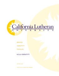 brand identity manual kclu identity - California Lutheran University