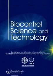 Biocontrol Science and Technology - Nuclear Sciences and ...