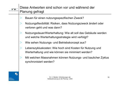 Dr. Andreas Meister: Anforderungen der Gebäudenutzung ... - Belimo