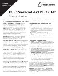CSS/Financial Aid PROFILE - College Board