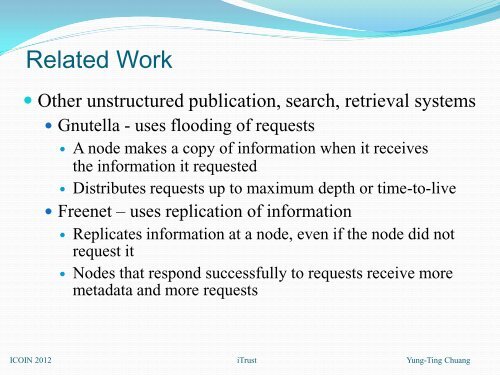 Detecting and Defending against Malicious Attacks in the iTrust ...