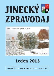 Jinecký zpravodaj - leden 2013 - Jince