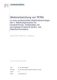 Weiterentwicklung von TETRA - Weißbuch - P3 Group