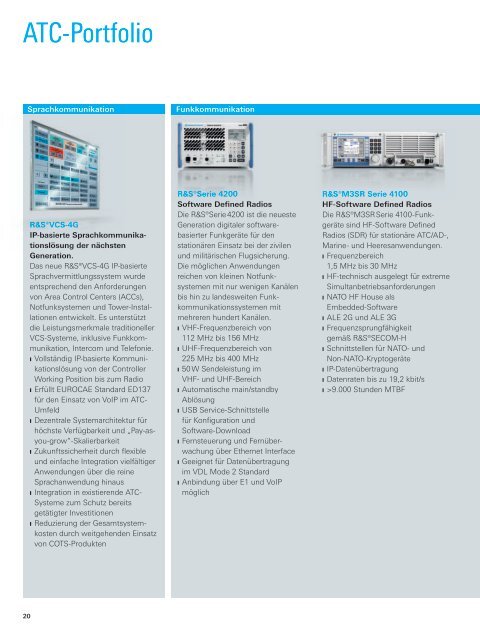Full-range ATC communications system solutions - Rohde & Schwarz