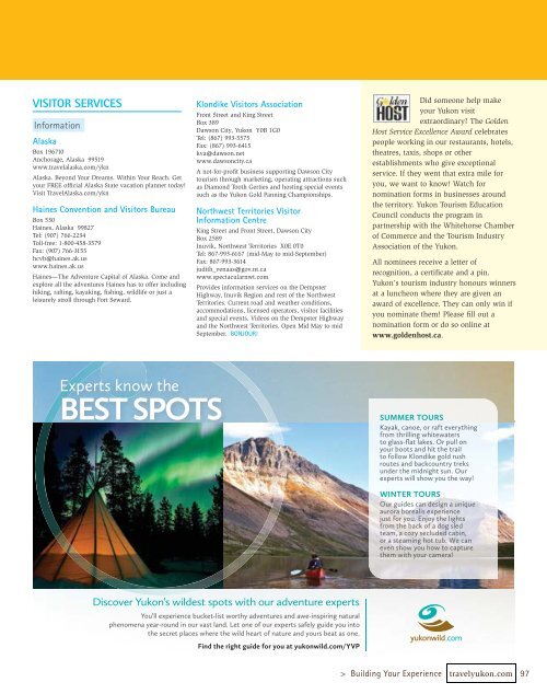 2013 VACATION PLANNER - Travel Yukon