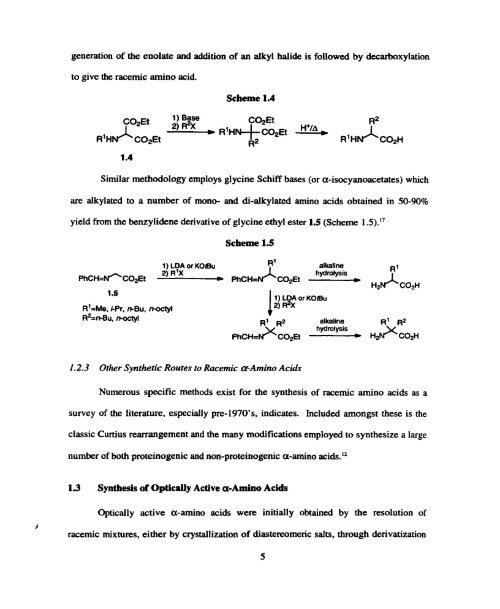 Solution and Solid Phase Synthesis of Unusual a-Amino Acids From