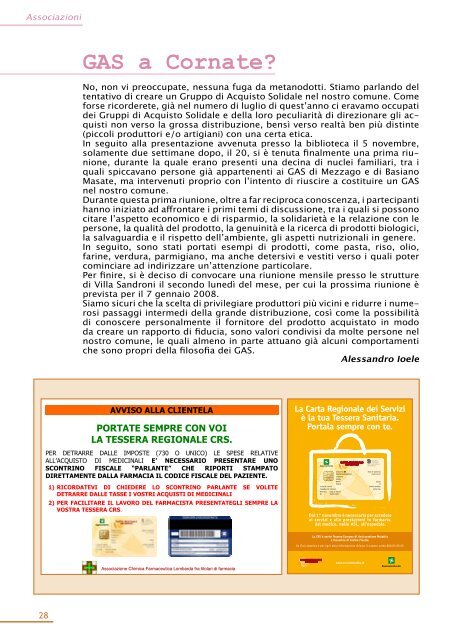 Numero Dicembre 2007 - Comune di Cornate d'Adda