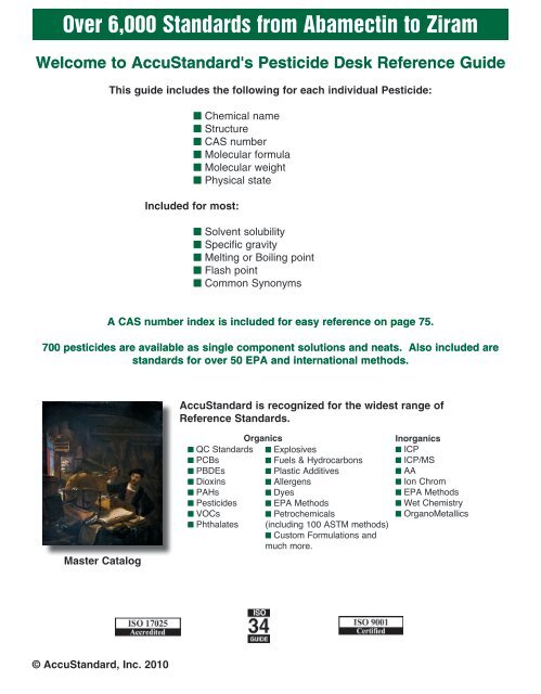 Pesticide Standards Reference Guide - AccuStandard