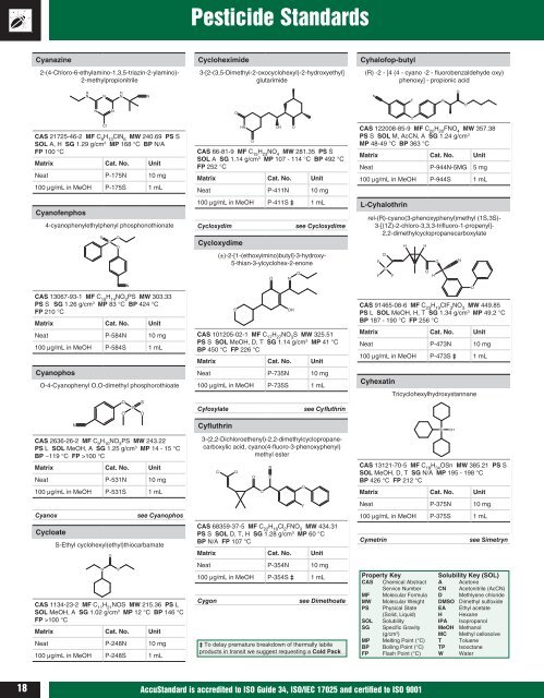 Pesticide Standards Reference Guide - AccuStandard