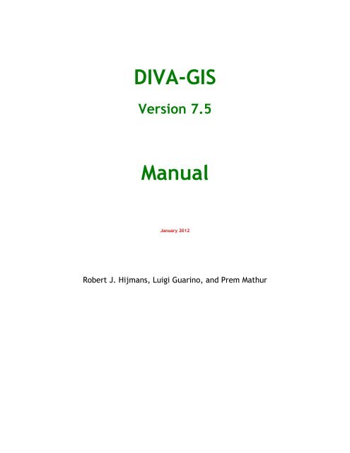 DIVA-GIS Manual