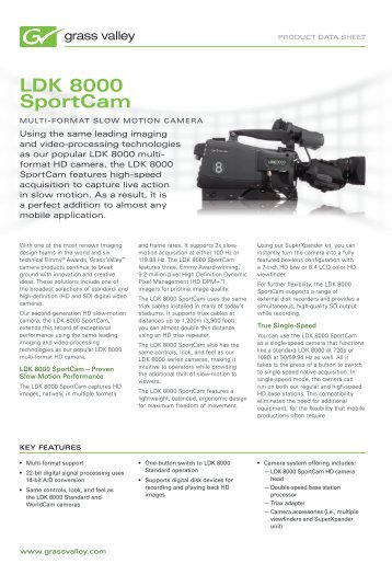 LDK 8000 SportCam Multi-Format Slow Motion Camera - Grass Valley