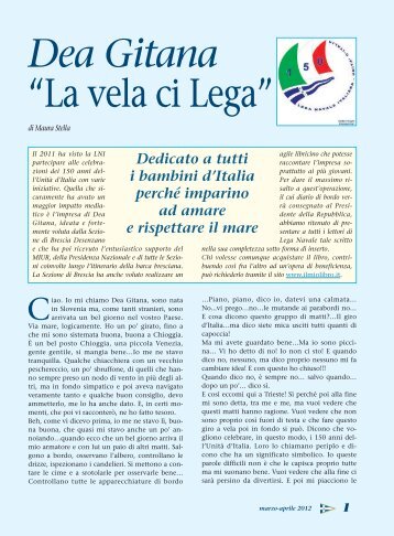 Dea Gitana “La vela ci Lega” - Lega Navale Italiana