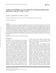 Validity and reliability of a new method for measuring putting stroke ...