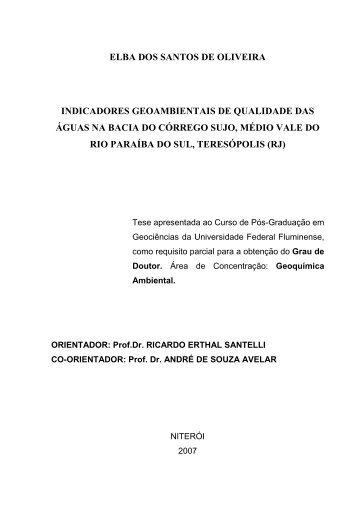 Indicadores geoambientais de qualidade das águas....pdf - Sistema ...