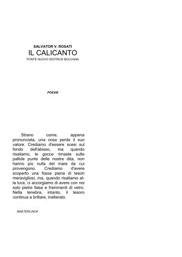 Il calicanto - Salvator Vincenzo Rosati