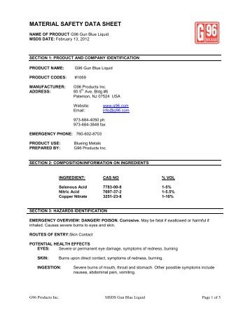 MATERIAL SAFETY DATA SHEET PAGE 1 OF X - uthuse as