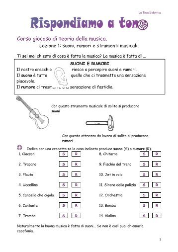Corso giocoso di teoria della musica. - La Teca Didattica