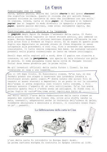 La Carta - La Teca Didattica