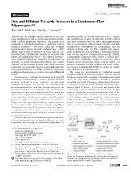 Safe and Efficient Tetrazole Synthesis in a Continuous-Flow ...