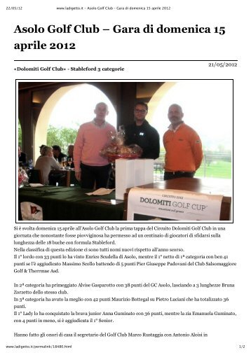 l'Adigetto - Dolomiti Golf Cup