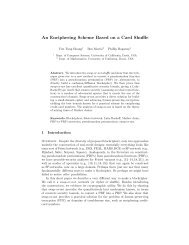 An Enciphering Scheme Based on a Card Shuffle - Department of ...