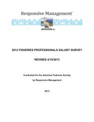 Salary Survey of Fisheries Professionals - American Fisheries Society