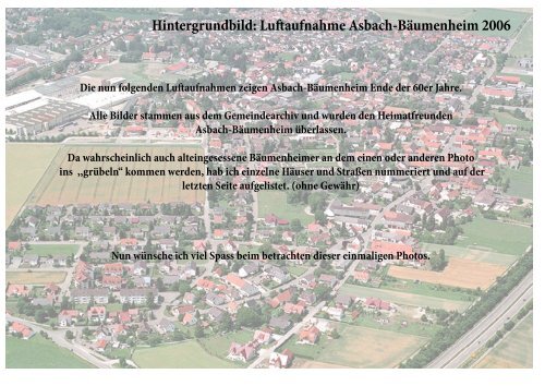 Luftaufnahme Asbach-Bäumenheim 2006 - Klassentreffen ...