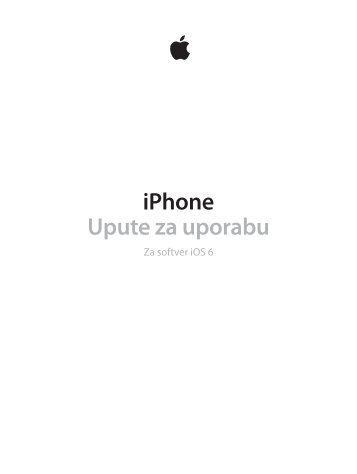 iPhone Upute za uporabu - Support - Apple