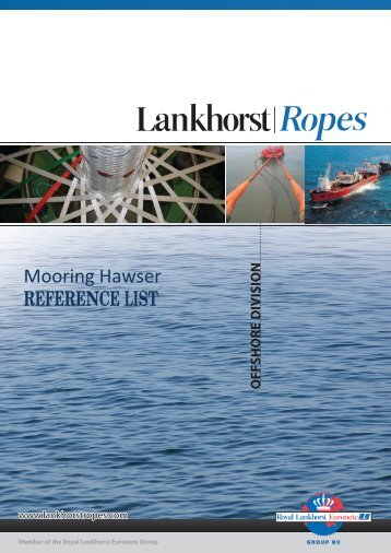 Mooring Hawser REFERENCE LIST - Offspring International Limited