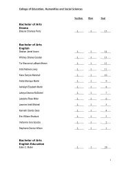 College of Education, Humanities and Social Sciences 1 Section ...