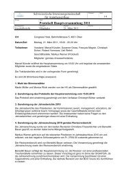 Protokoll Hauptversammlung 2011 - Schweizerische ...