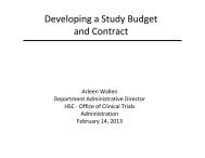 Developing a Study Budget and Contract - Temple University