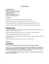 Curriculum Vitae - University of South Florida