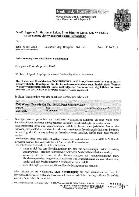Ziggerhofer Martina u. Lukas, Peter Schuster-Gasse ‚ Gst. Nr. 1098/39