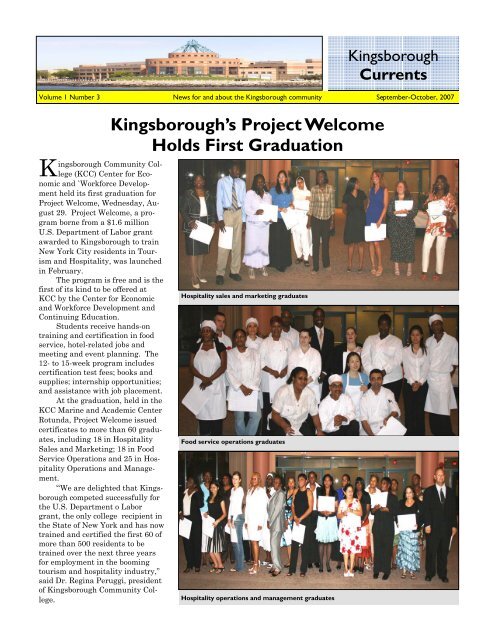 Kingsborough Calendar Fall 2022 October Currents 2007 - Kingsborough Community College