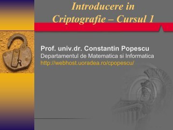 Cursul 1 - Universitatea din Oradea